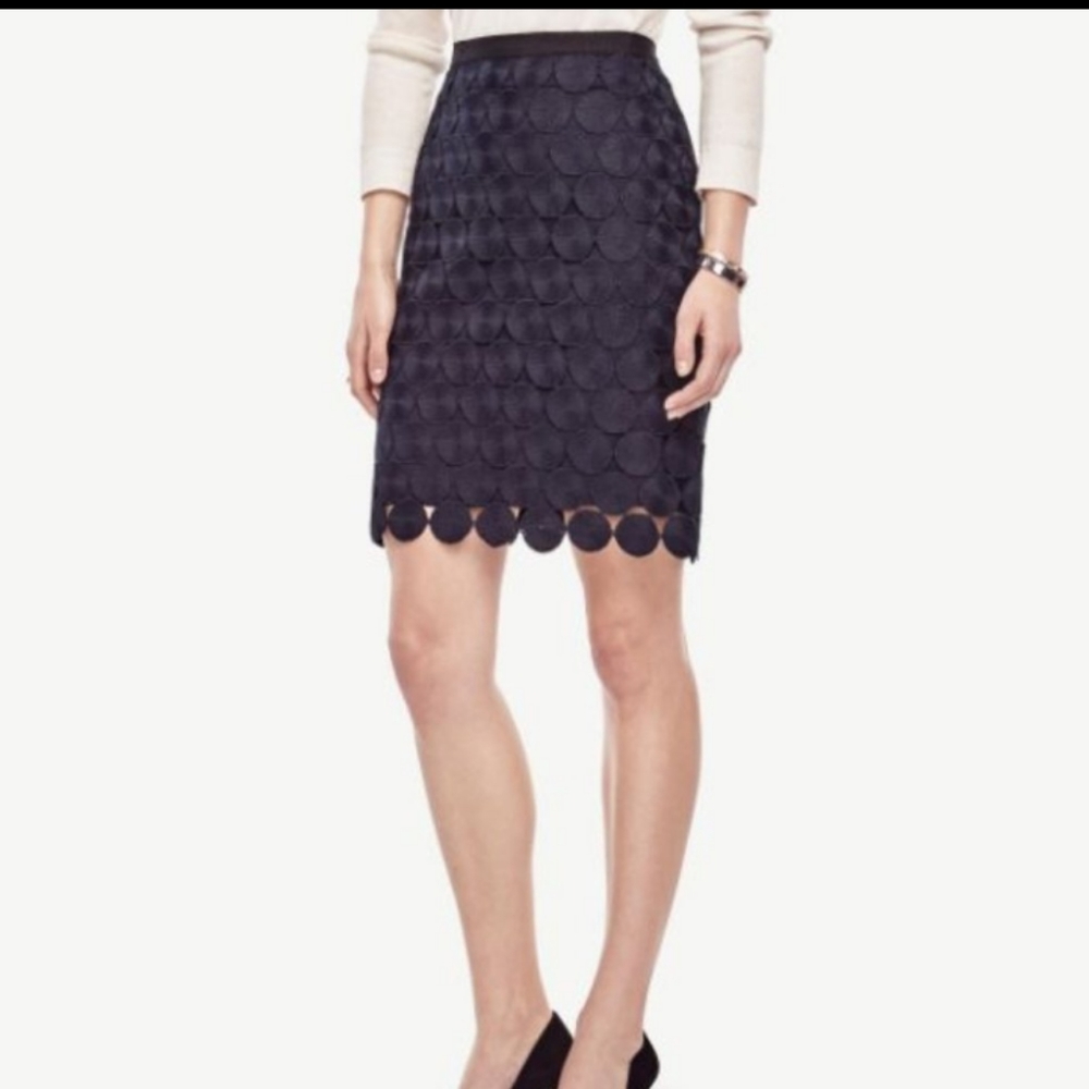 COPY - Ann Taylor factory classy navy blue skirt size 4